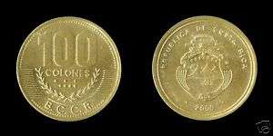 World Coins   Costa Rica 100 Colones Coin   Awesome   