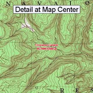USGS Topographic Quadrangle Map   Crevasse Canyon, New Mexico (Folded 