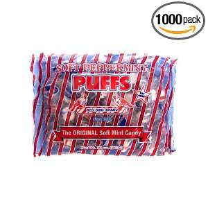 Red Bird 10 Ounce Peppermint Puffs Candy Lay Down Bag (Pack of 3)