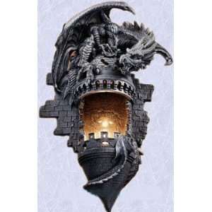 Gothic Dragon light Wall Sculptural hall lamp (The Digital Angel 