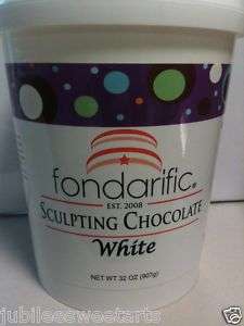 FONDARIFIC MODELING SCULPTING CHOCOLATE WHITE NEW 2LB  