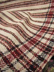 Antique Homespun wool hemp blanket cotton FOLK ART ~*  