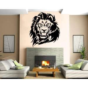 Lions Roar King of Jungle Big Cat Head Tribal Animal Design Wall 