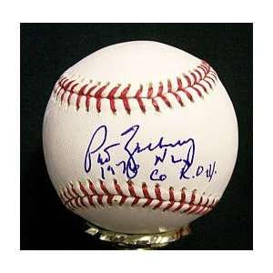  Pat Zachry Autographed Baseball   1976 co NL ROY 