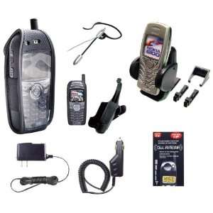   Holster, Boom Mic Headset, Car Vent Mount Phone Holder, & Antenna