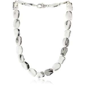  Zina Sterling Silver Riverstone Necklace In Silver 