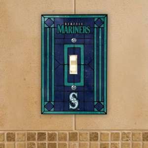 Seattle Mariners Art Glass Light Switch Cover Single  