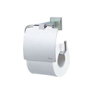  Valsan 67420CR Cubis Toilet Roll Holder With Lid In Chrome 