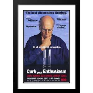 Curb Your Enthusiasm 32x45 Framed and Double Matted TV Poster   Style 