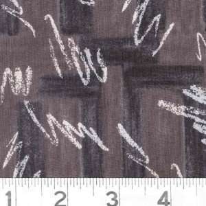  45 Wide Harmony Scribblings Charcoal/White Fabric By The 