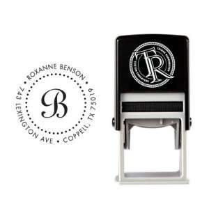  Personalized Script Initial Round Address Stamp Gift 