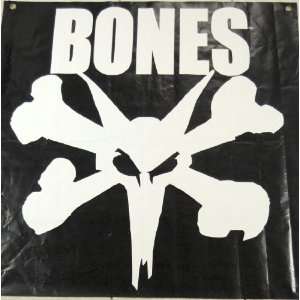 Custom Vinyl Banner   BONES   With Rat Logo   36 In X 34 Inches 