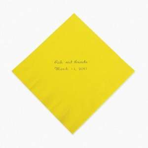  Personalized Yellow Luncheon Napkins   Tableware & Napkins 