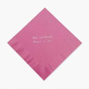 Personalized Candy Pink Luncheon Napkins   Tableware & Napkins 