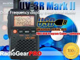BAOFENG New mode UV 3R Mark II 136 174/400 470Mhz Dual Band Radio 