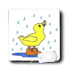   Childrens Art II   Cute Duckie In Rain   Mouse Pads Electronics