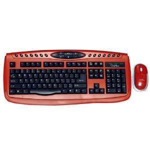    APEVIA Multimedia Keyboard/Optical Mouse Combo Red Electronics