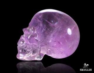 Amethyst Carved Crystal Skull, Healing, Quartz  