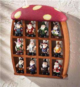 Garden Mushroom Collectible Wooden Display Curio (Gnomes not included 