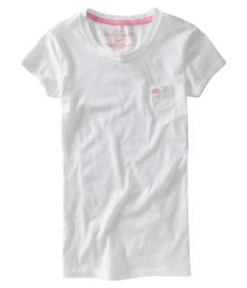 Aeropostale womens solid A87 pocket tee t shirt   Style 5246  