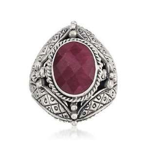  5.80 Carat Ruby Ring In Sterling Silver Jewelry