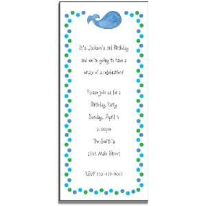  personalized invitations   whale of a time