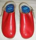 Girls Youth Size 1 Euro Size 32 Cape Clogs Made in Sweden Wood Red 