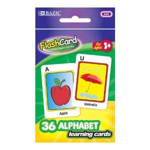  BAZIC Alphabet Preschool Flash Card, 36 Per Pack Office 