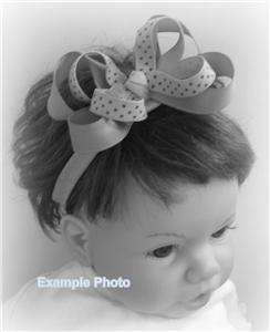 Coral Hair Bow Baby Infant Dainty Newborn Headband Girl  
