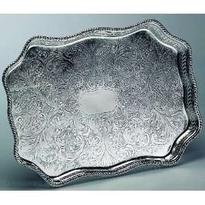  SERPENTINE GALLERY TRAY   SILVER PLATED SERPENTINE GALLERY 