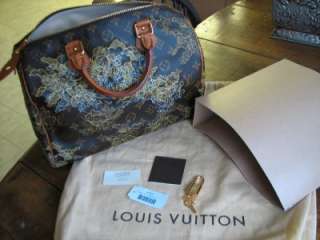 NWT Louis Vuitton DENTELLE SPEEDY 30 gold lurex lace limited edition 
