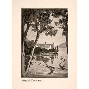  1929 Print Blanche McManus Abbey of Hautecombe France 