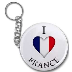  Creative Clam I Heart France World Flag 2.25 Inch Button 