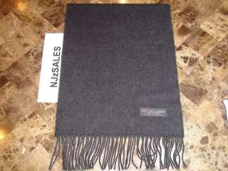   Charcoal Gray Wool SCARF Made in SCOTLAND X Mass Sale S010  