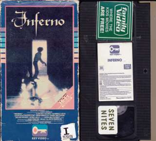 INFERNO ~ Orig 1980 DARIO ARGENTO HORROR DEMON EVIL VHS  