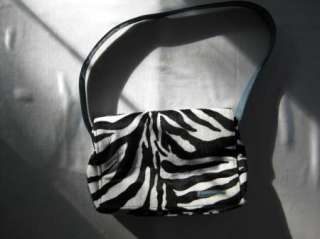   zebra animal print pony skin purse shoulder hand bag F Studio  