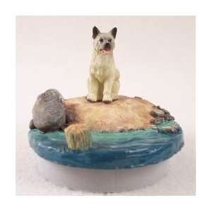  Fawn Akita Candle Topper Tiny One A Day on the Beach 