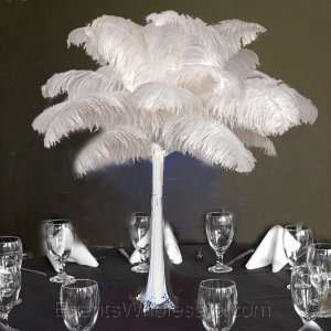  DELUXE Ostrich Plume Centerpiece with 28 Eiffel