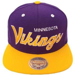  Minnesota Vikings Mitchell & Ness Snapback Cap Script 