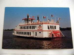 Queen of Hearts River boat Ship Davenport Iowa Postcard  