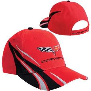  C6 Corvette Vanishing Point Hat   Red Automotive