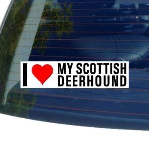  I Love Heart My SCOTTISH DEERHOUND   Dog Breed   Window 