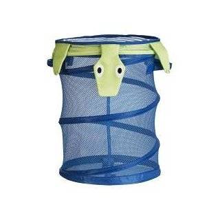   Blue Green Kids Toys Mesh Storage Basket with Lid by Annika Grottell
