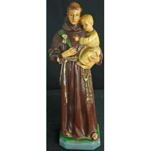   French Chalkware Sculpture St. Anthony of Padua