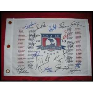  2010 U.S. Open Autographed/Hand Signed Champions Flag 