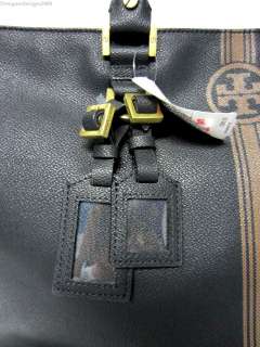 New w/tags$395 TORY BURCH ROSLYN BLACK Leather XL BIZ TOTE Bag Purse 