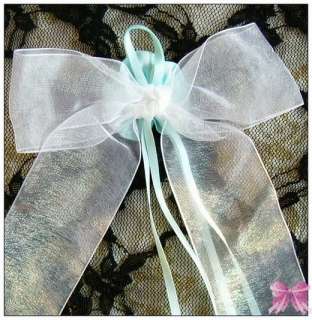 Floral Organza satin ribbon Rosette bow Trim