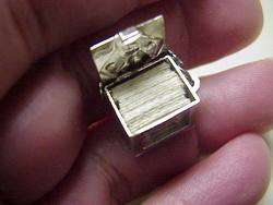   Silver BOX OF PLAYING CARDS Charm, OPENS to real DECK OF CARDS  