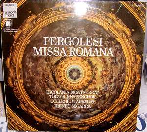 HARMONIA MUNDI LP PERGOLESI   Missa Romana   1972   NM  