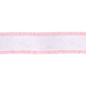  Sheer Ribbon W/Ruffled Edge 1 1/2X30 Yards Light Pink 